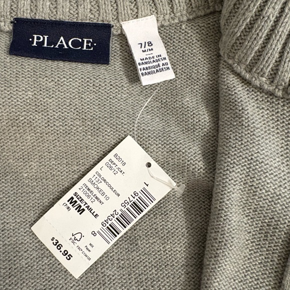 Place Light Gray Cardigan Sweater - Picture 3 of 3